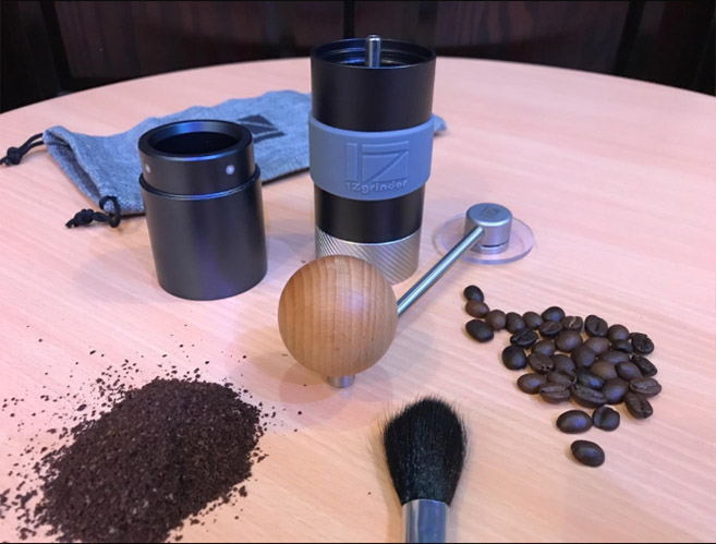 Coffee Grinder Manual Bur Slim Portable Stainless Steel With External.jpg